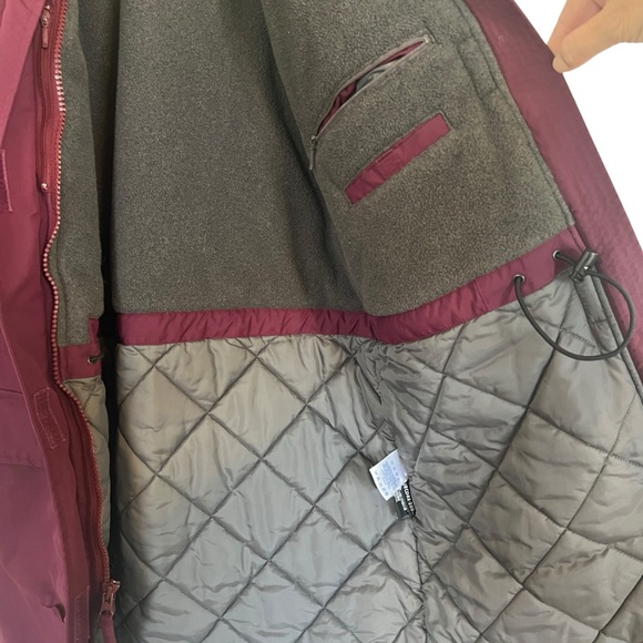 Lands End Jacket Size Small Pink Winter Polartec Hooded Mid Length Pockets - Picture 4 of 13